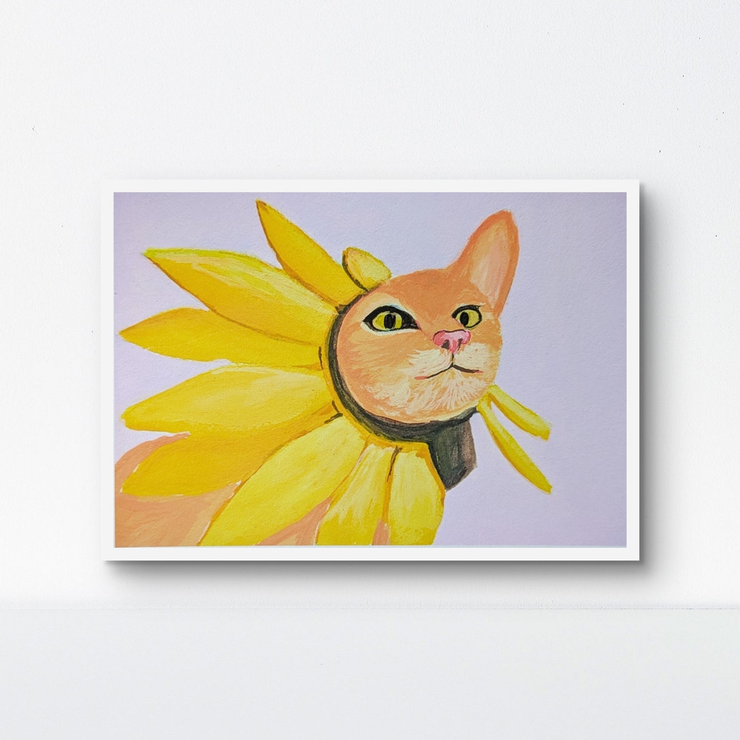 Sunflower Cat Print
