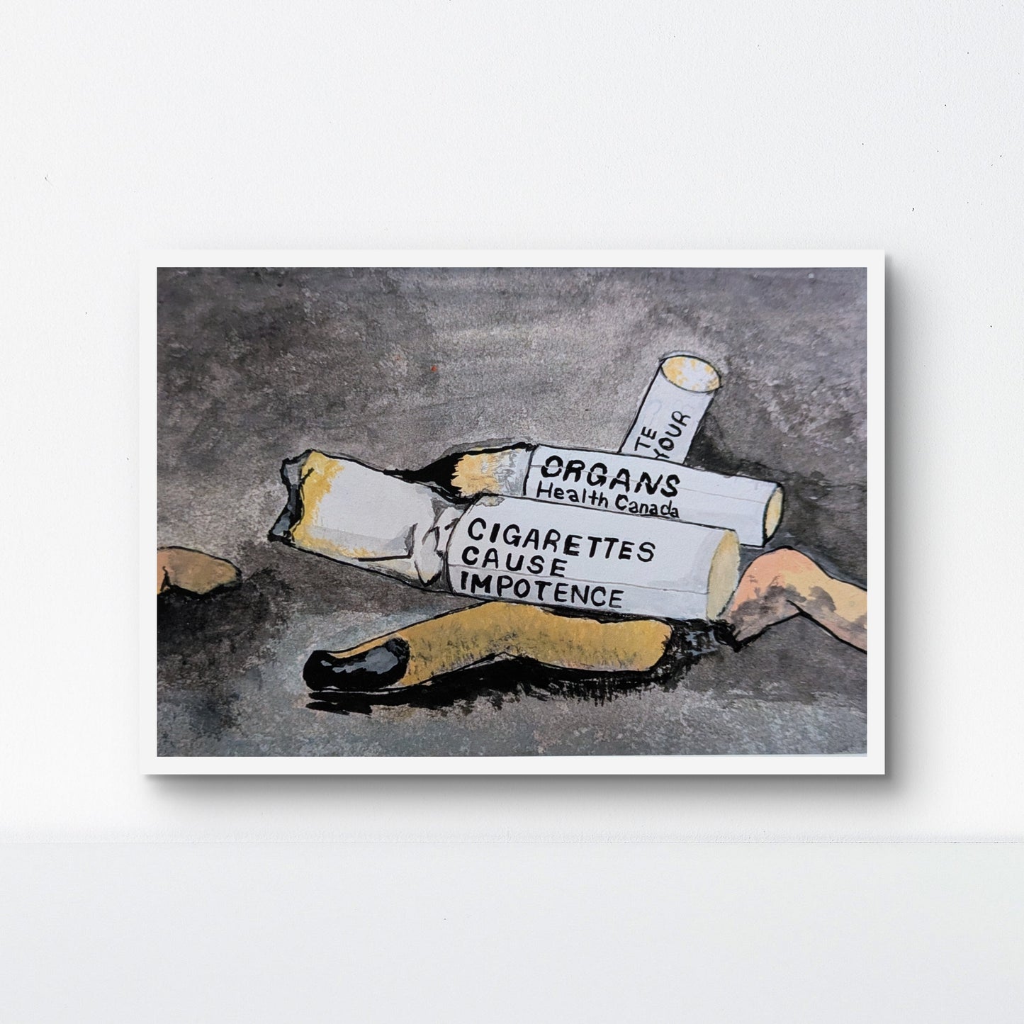 Cigarettes Cause Impotence Print